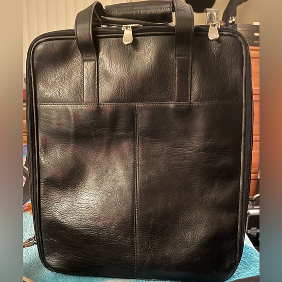 Lg Leather Valise Laptop Briefcase 1995 Pelle Studio Wilsons The Leather Experts - Picture 3 of 15